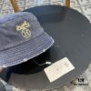 Hermès 2024 Fall/Winter 6cm Small Brim American Vintage Washed Distressed Denim Fisherman Hat