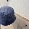 Hermès 2024 Fall/Winter 6cm Small Brim American Vintage Washed Distressed Denim Fisherman Hat