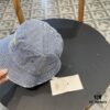 Hermes 2024 Fall/Winter 6cm Small Brim, American Vintage Washed Distressed Denim Fisherman Hat