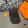 Box with Cloth Bag, HERMÈS Original Design Baseball Cap, Classic H, Authentic Mold Custom-Made, Premium Canvas Fabric with Genuine Top-Layer Leather, Original Factory Stainless Steel Adjustable Buckle, Exquisite Craftsmanship, Fashionable and Handsome, Superior Quality! Hat, Fisherman Cap, Baseball Cap, Knit Cap