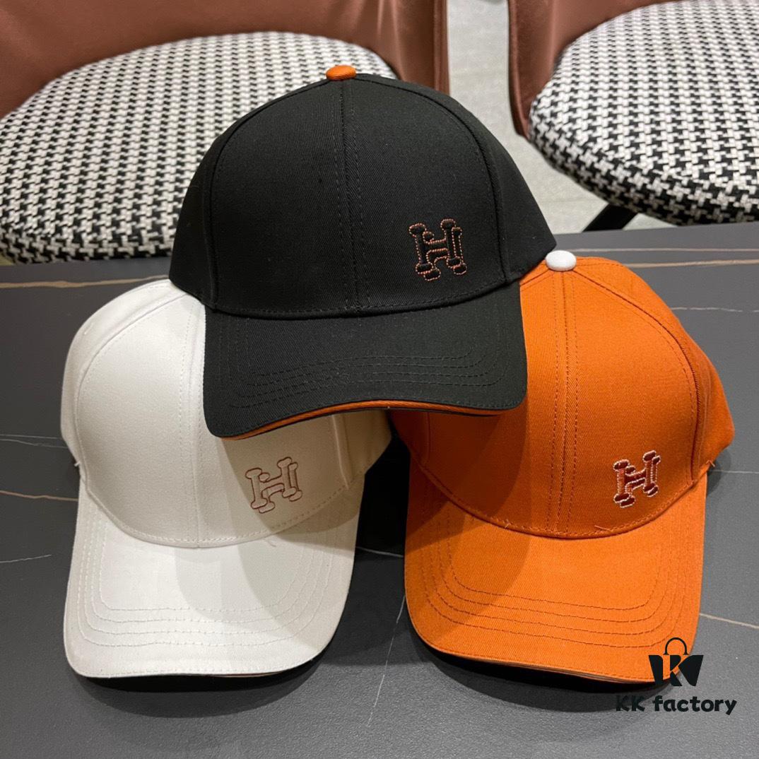 Hermes Baseball Cap 2024, Official Website Original Lining, High-Version Breathable and Comfortable Sun Protection Hat with Elegant Ladylike Style