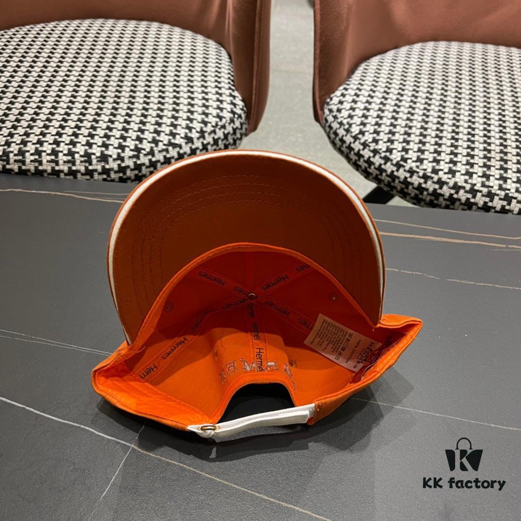 Hermes Baseball Cap 2024, Official Website Original Lining, High-Version Breathable and Comfortable Sun Protection Hat with Elegant Ladylike Style