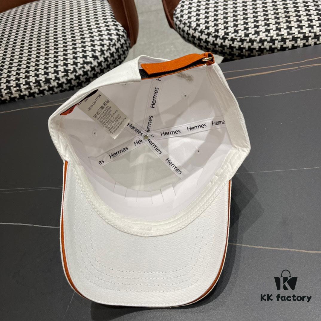 Hermes 2024 Baseball Cap, Official Website Original Lining, High-Version Quality Choice – Breathable, Comfortable, Ultra Sun Protection, Elegant and Stylish Lady's Hat, Fisherman Cap, Knit Cap