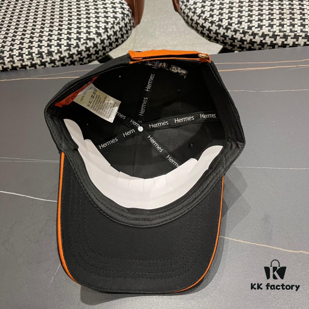 Hermes, 2024 Baseball Cap, Official Website Original Lining, High-Version for Connoisseurs – Breathable, Comfortable, Ultra Sun Protection, Elegant Lady-Style Hat, Fisherman Cap, Knit Cap
