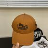 New Arrival HERMÈS (Hermes) Latest Original Single Baseball Cap, Color-Blocked H Design, Authentic Mold Custom Made, Premium Breathable Canvas Fabric with Original Factory Stainless Steel Adjustable Buckle, Exquisite Craftsmanship, Stylish and Handsome, Superior Quality