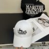 New Arrival HERMÈS (Hermes) Latest Style Original Single Baseball Cap, Color-Blocked H, Authentic Mold Custom-Made, Premium Breathable Canvas Fabric with Original Factory Stainless Steel Adjustable Buckle, Exquisite Craftsmanship, Stylish and Handsome, Outstanding Quality