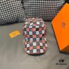 Box and Cloth Bag Included, HERMÈS New Original Quality Baseball Cap, H Embroidered Plaid Design, Authentic Mold Customized, Premium Breathable Canvas Fabric with Genuine Top-Layer Leather, Original Factory Stainless Steel Adjustable Buckle, Exquisite Craftsmanship, Stylish and High-Quality
