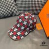 Box with Cloth Bag, HERMÈS New Original Single Baseball Cap, H Embroidered Plaid, Genuine Mold Customized, Authentic Breathable Canvas Fabric + Top Grain Leather, Original Factory Stainless Steel Adjustable Buckle, Exquisite Craftsmanship, Stylish and Handsome, Superior Quality! Hat Fisherman Cap Baseball Cap Knit Cap
