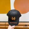 New Arrival HERMÈS Latest Original Quality Baseball Cap, Color-Blocked H Design, Authentic Mold Custom-Made, Premium Breathable Canvas Fabric with Original Steel Adjustable Buckle, Exquisite Craftsmanship, Stylish and Handsome, Outstanding Quality
