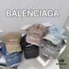 Balenciaga New Denim Baseball Cap with Distressed Hole Design