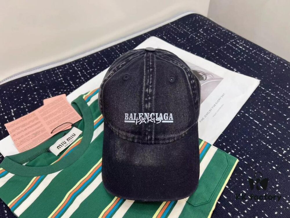 Balenciaga New Style Washed Cotton Baseball Cap, Fashionable and Unique Design