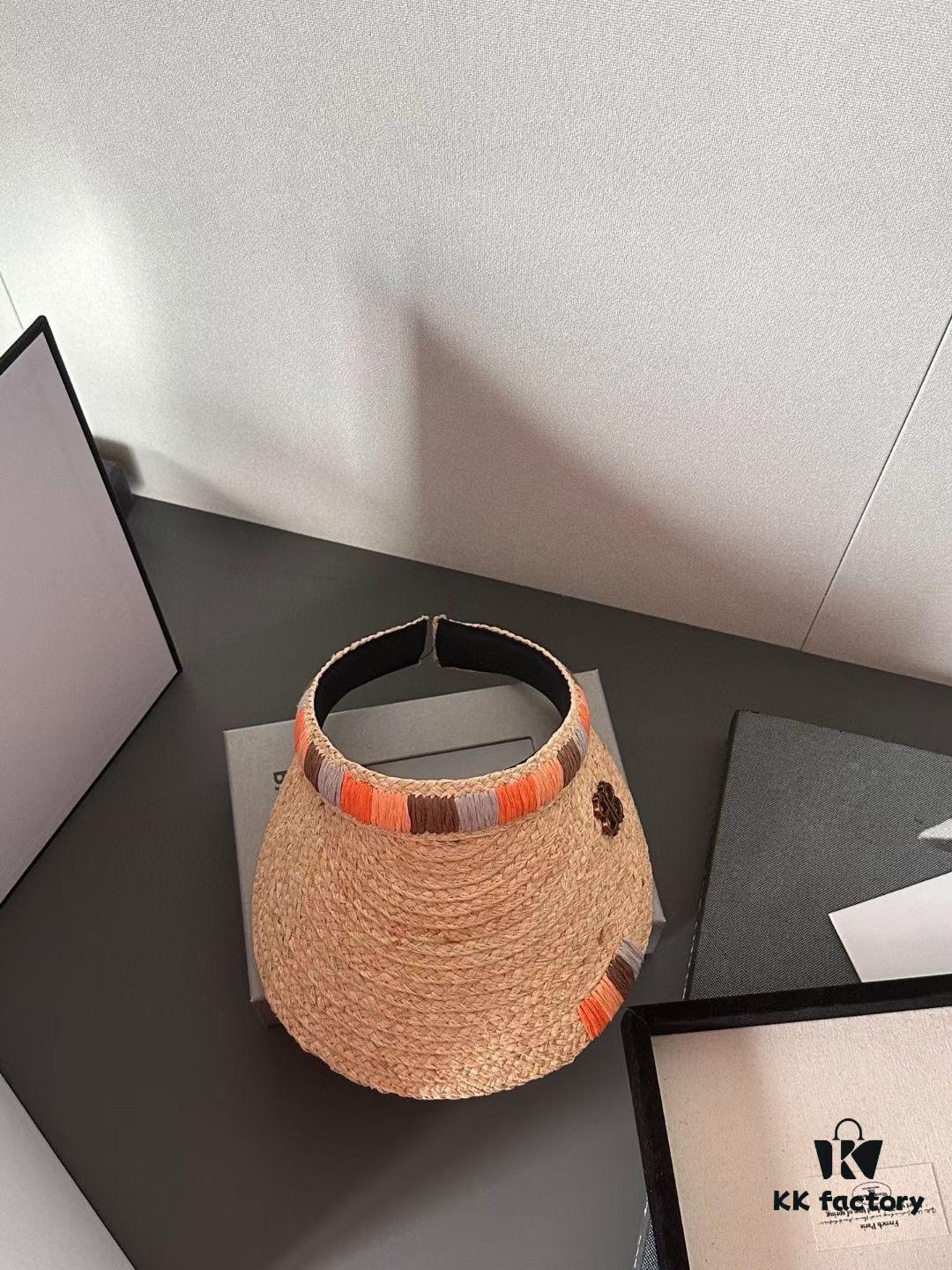 Balenciaga New Ethnic Style Sun Hat Woven Straw Cap