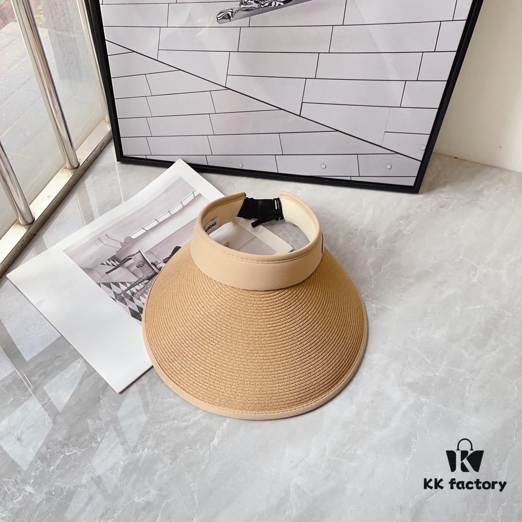 Balencia ~ New Arrival Straw Wide-Brimmed Open Top Hat