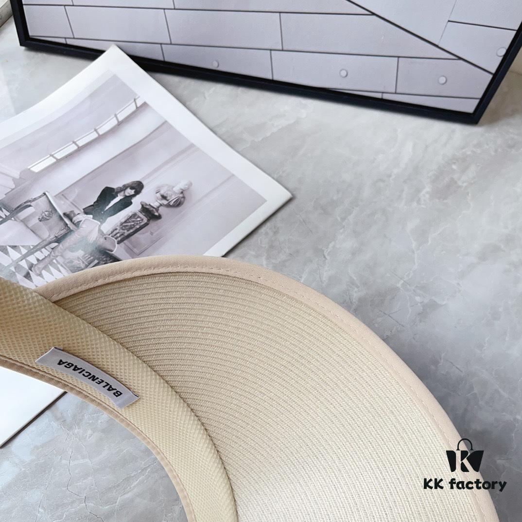 Balencia ~ New Straw Wide-Brimmed Open-Crown Hat