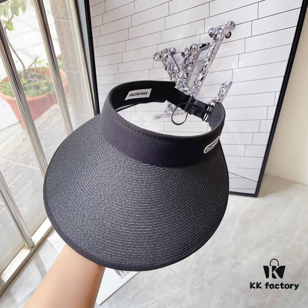 Balencia ~ New Style Straw Wide-Brimmed Open-Crown Hat