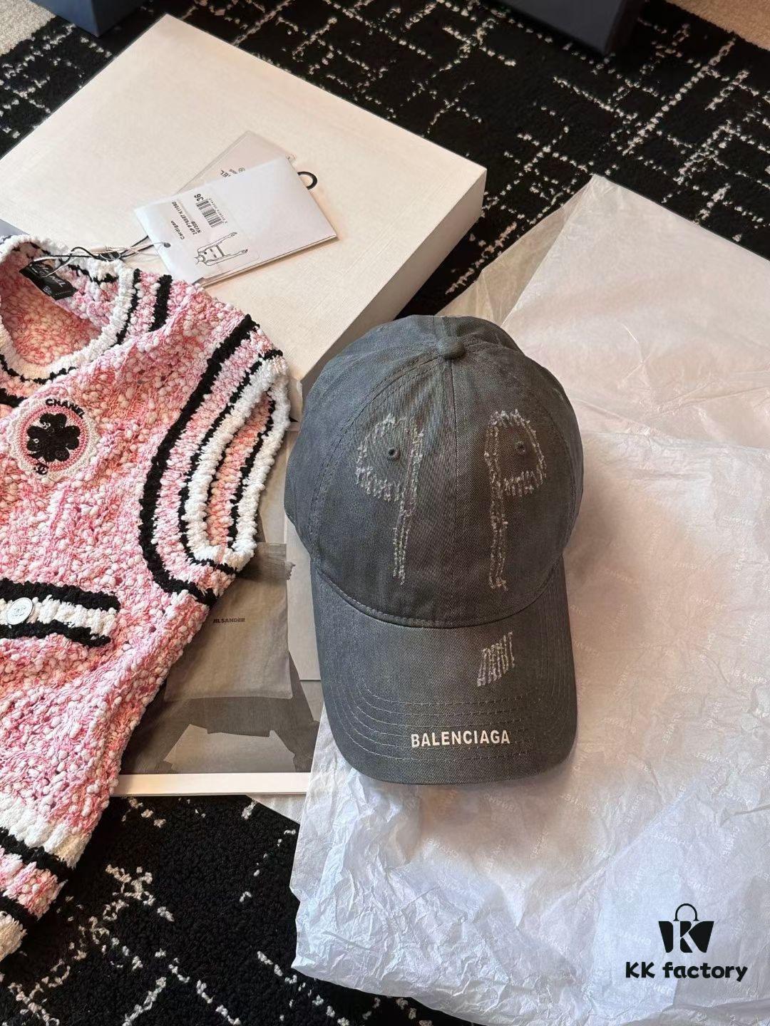 Vintage Distressed Baseball Cap by Balenciaga