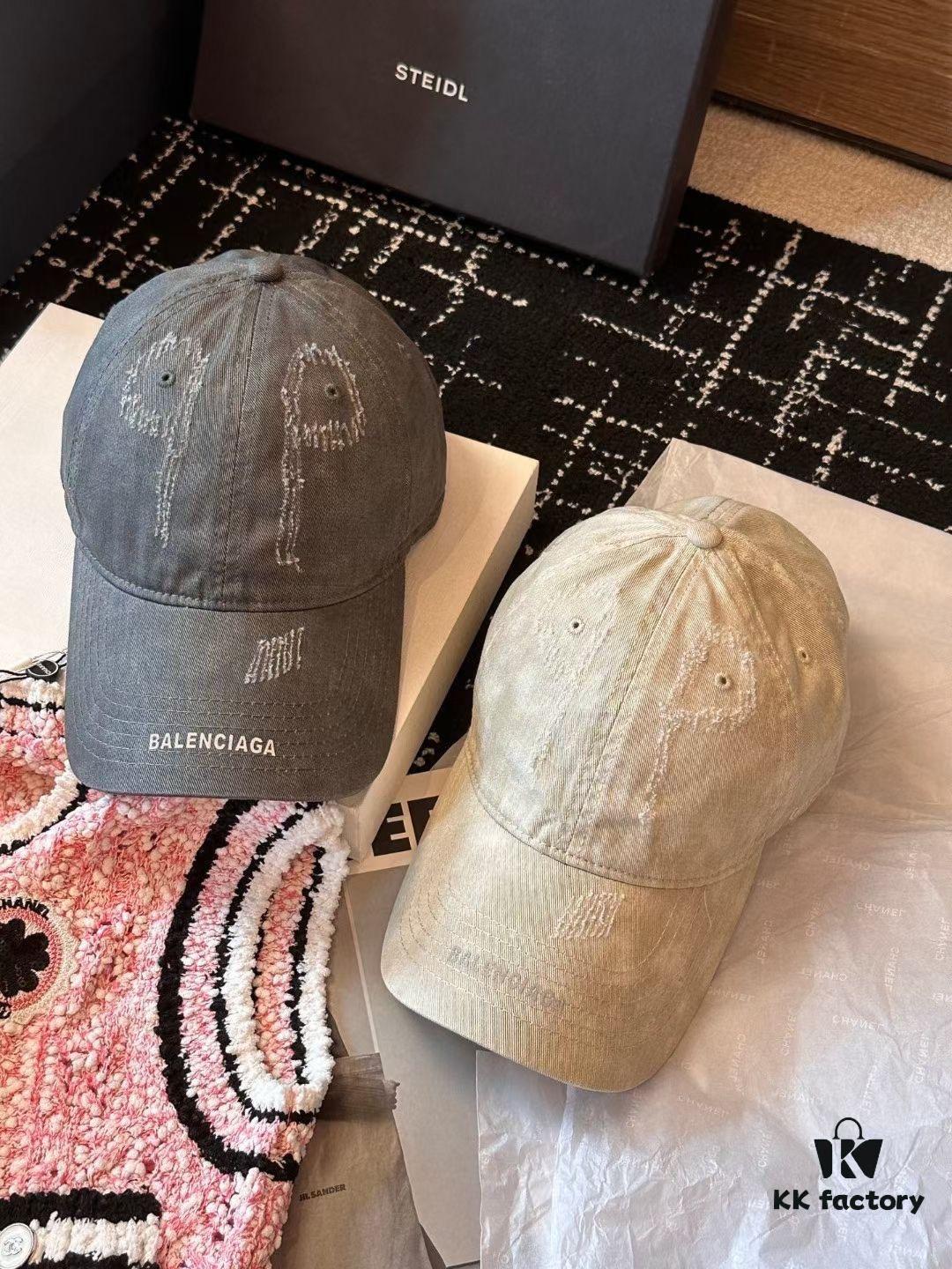 Vintage Distressed Baseball Cap by Balenciaga