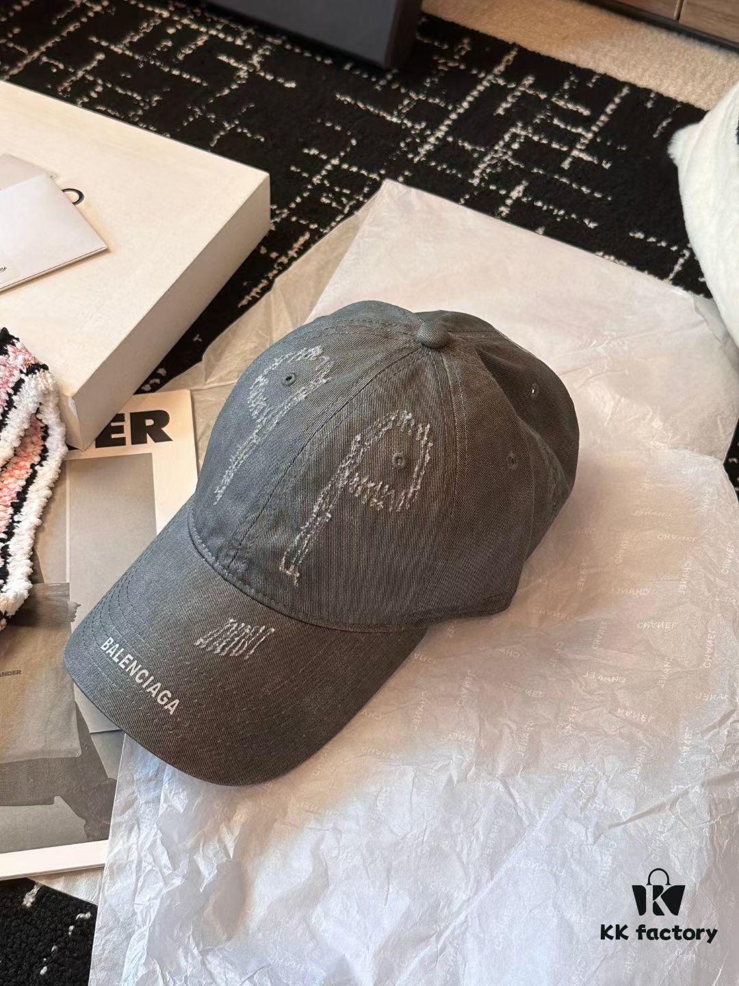 Vintage Distressed Baseball Cap by Balenciaga