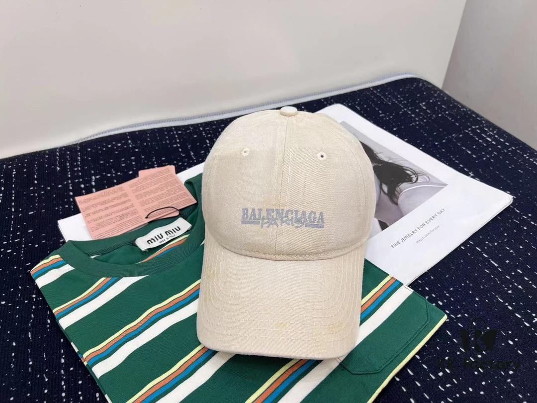 Balencia New Arrival Baseball Cap with Distressed Craftsmanship, Premium Look Unisex Fishing Hat Knit Cap