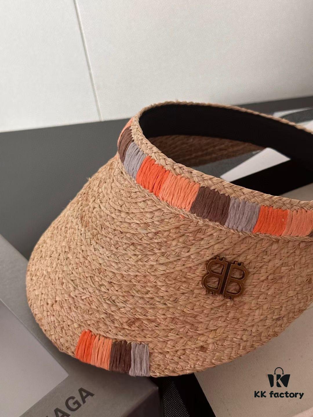 Balenciaga New Ethnic Style Sun Hat Straw Weaving Fedora