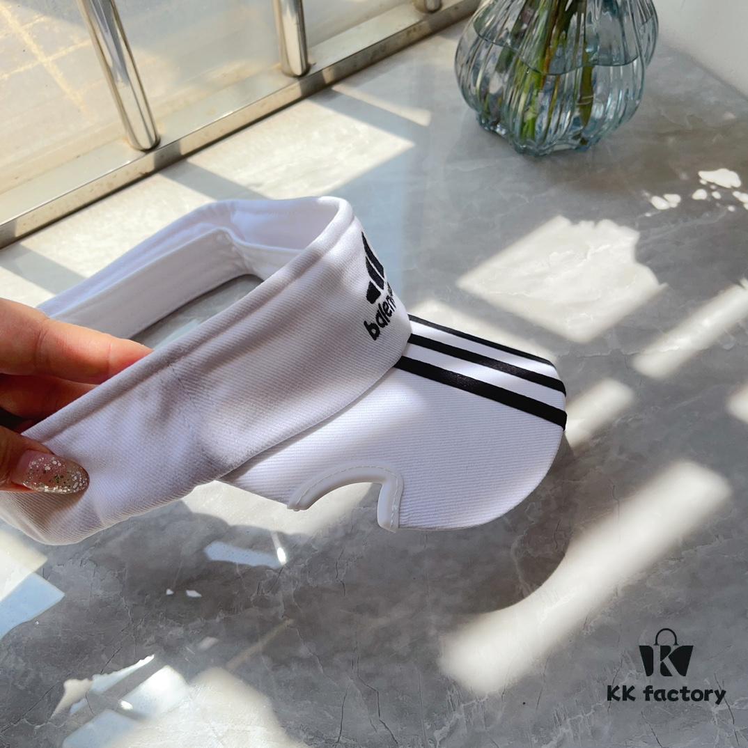 Balencia ~ New Irregular Cut-off Bucket Hat with Embroidered Letters, a Must-have for Running