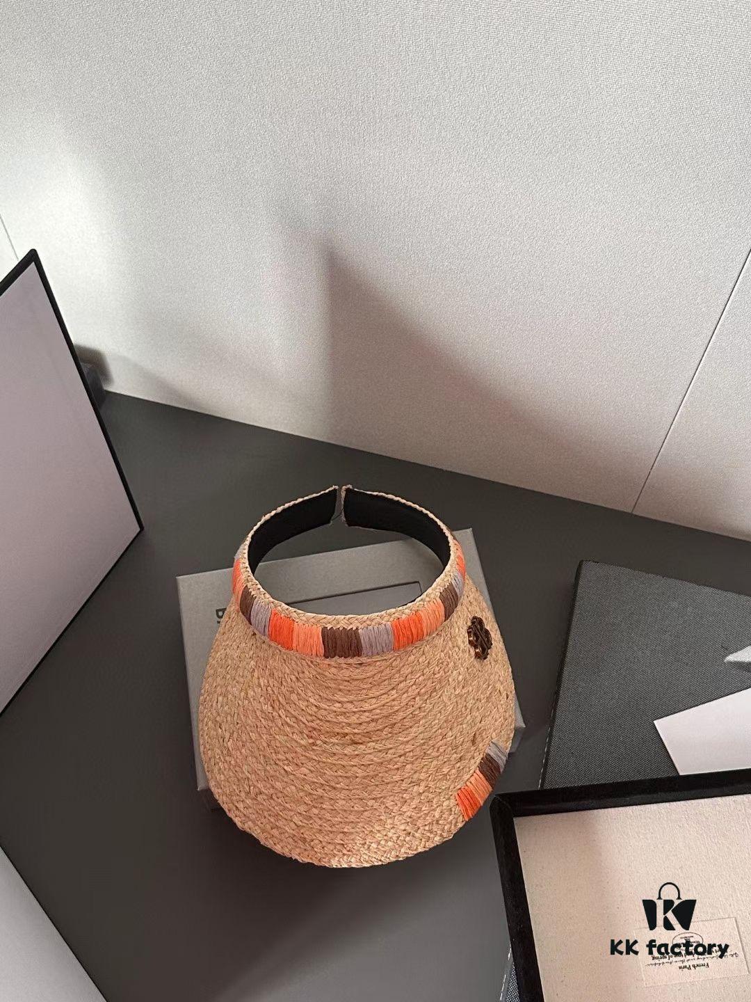 Balenciaga New Ethnic Style Sun Hat Woven Straw Cap