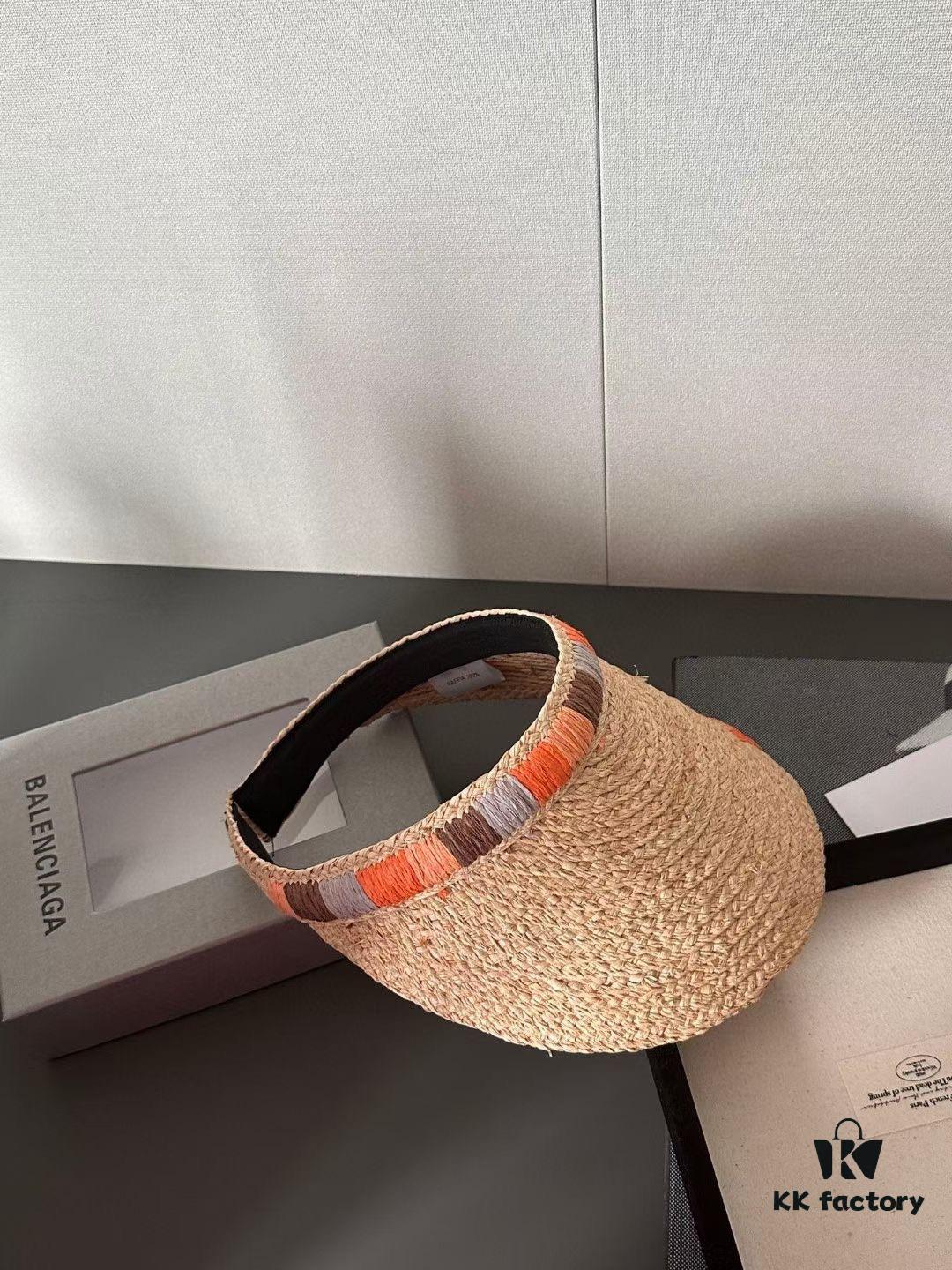 Balenciaga New Ethnic Style Sun Hat Woven Straw Cap