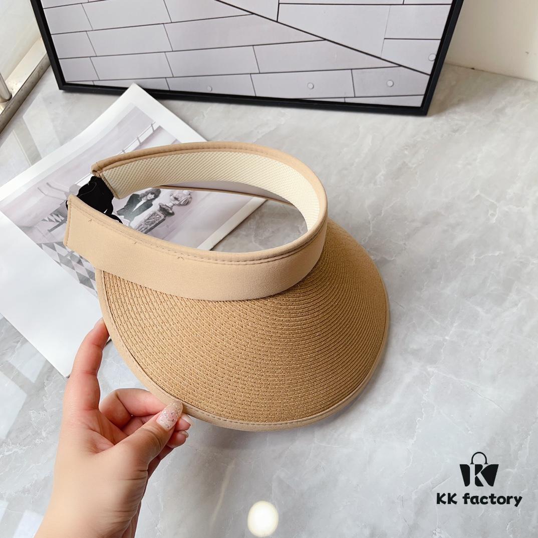 Balencia ~ New Straw Wide-Brimmed Open-Crown Hat