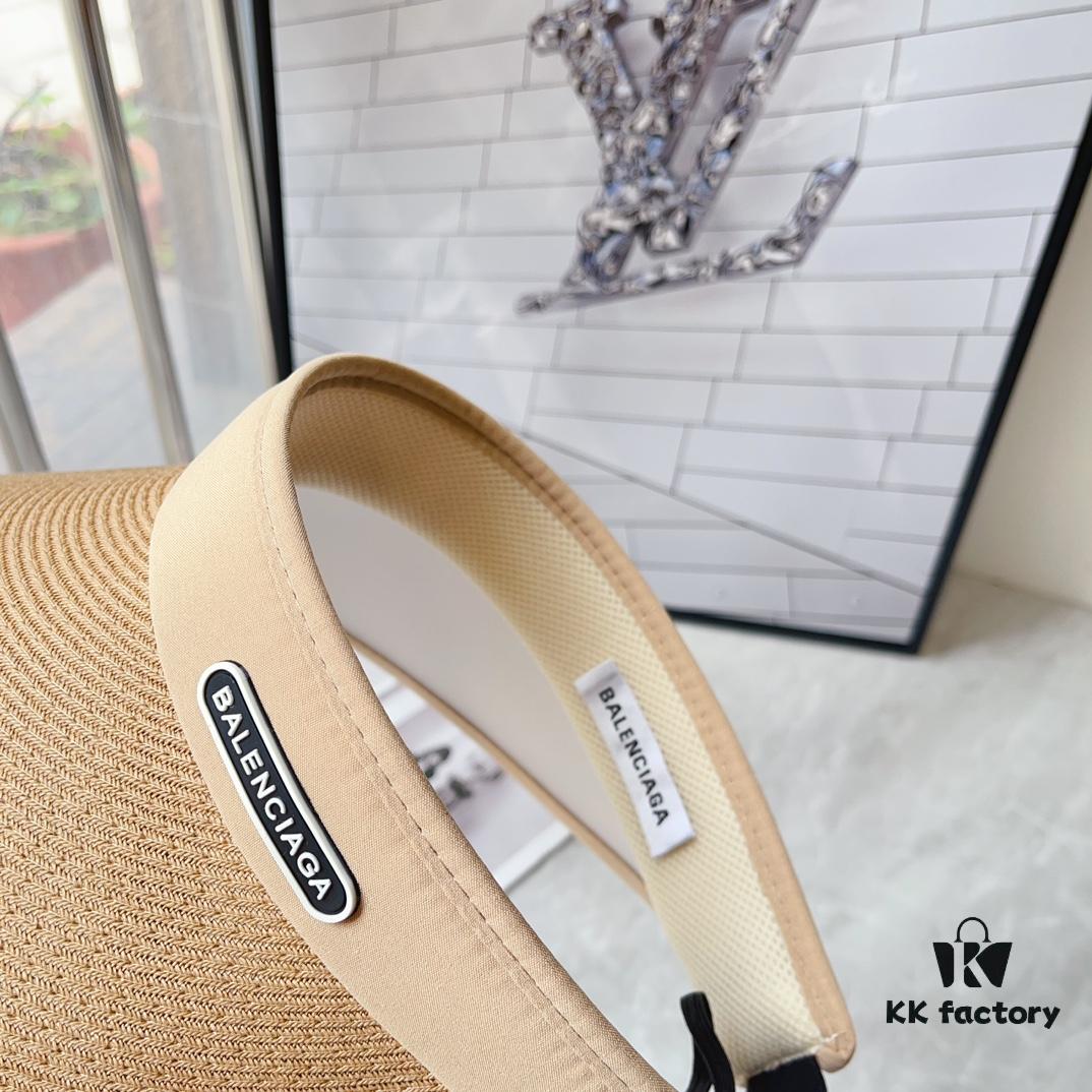 Balencia ~ New Straw Wide-Brimmed Open-Crown Hat