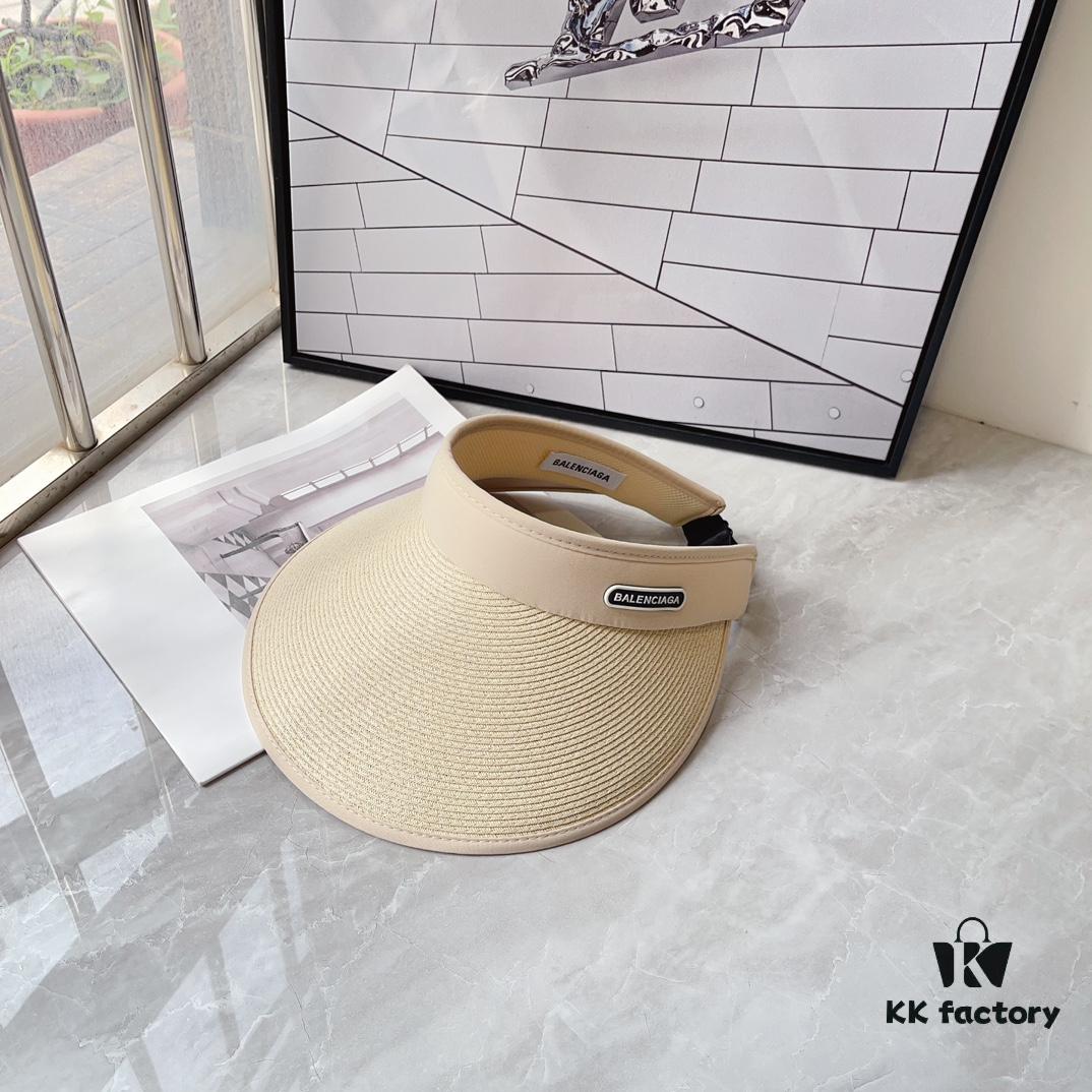 Balencia ~ New Straw Sun Hat with Open Top