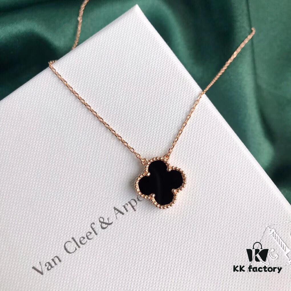 Van Cleef & Arpels Alhambra Four-Leaf Clover Necklace in Silver Version