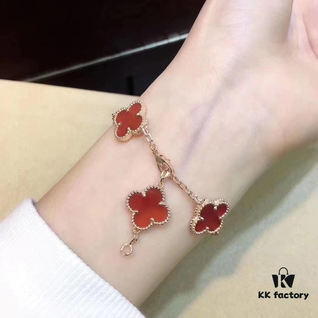 Little Red Book Recommended Vca Four-Leaf Clover Lucky Five-Petal Bracelet 🍃