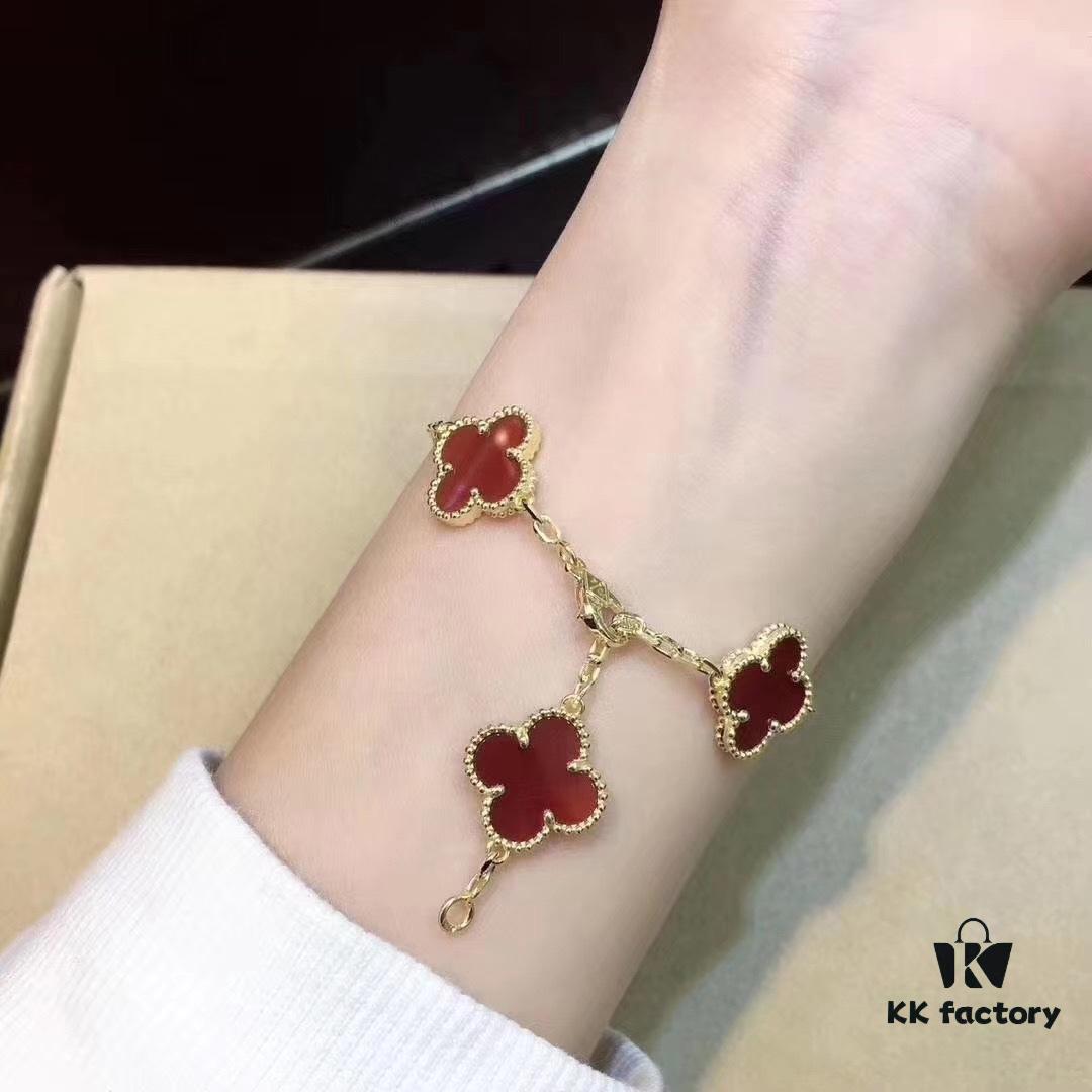 Little Red Book Recommended Vca Four-Leaf Clover Lucky Five-Petal Bracelet 🍃