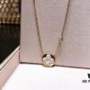 L VBlossom Series Diamond-cut Sunflower Four-Leaf Clover Round Necklace