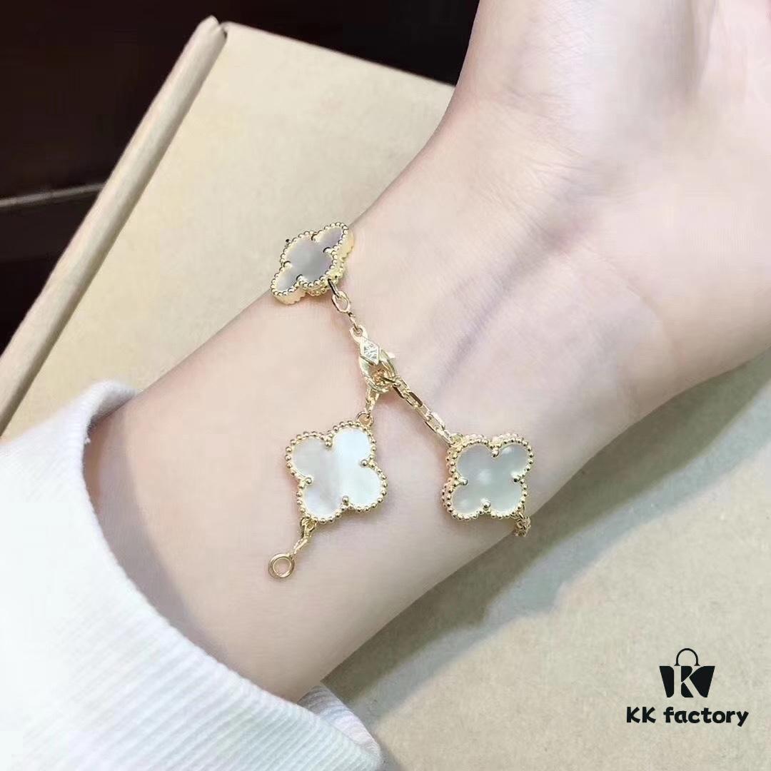 Little Red Book Recommended Vca Four-Leaf Clover Lucky Five-Petal Bracelet 🍃