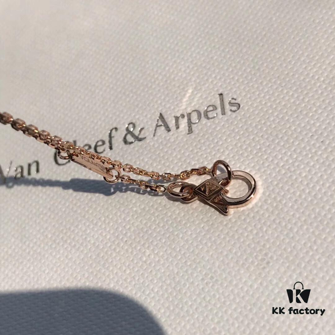 Van Cleef & Arpels Sweet Alhambra Heart Pendant, Rose Gold with Red Jasper