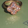 Van Cleef & Arpels Four-Leaf Clover VCA Full Diamond-Set Ring
