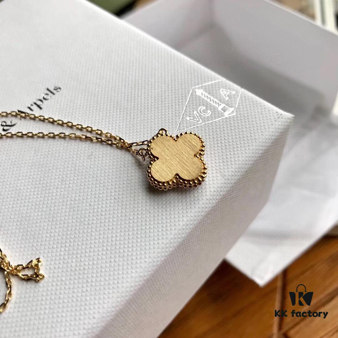 Van Cleef & Arpels Clover Diamond Necklace in Silver Version