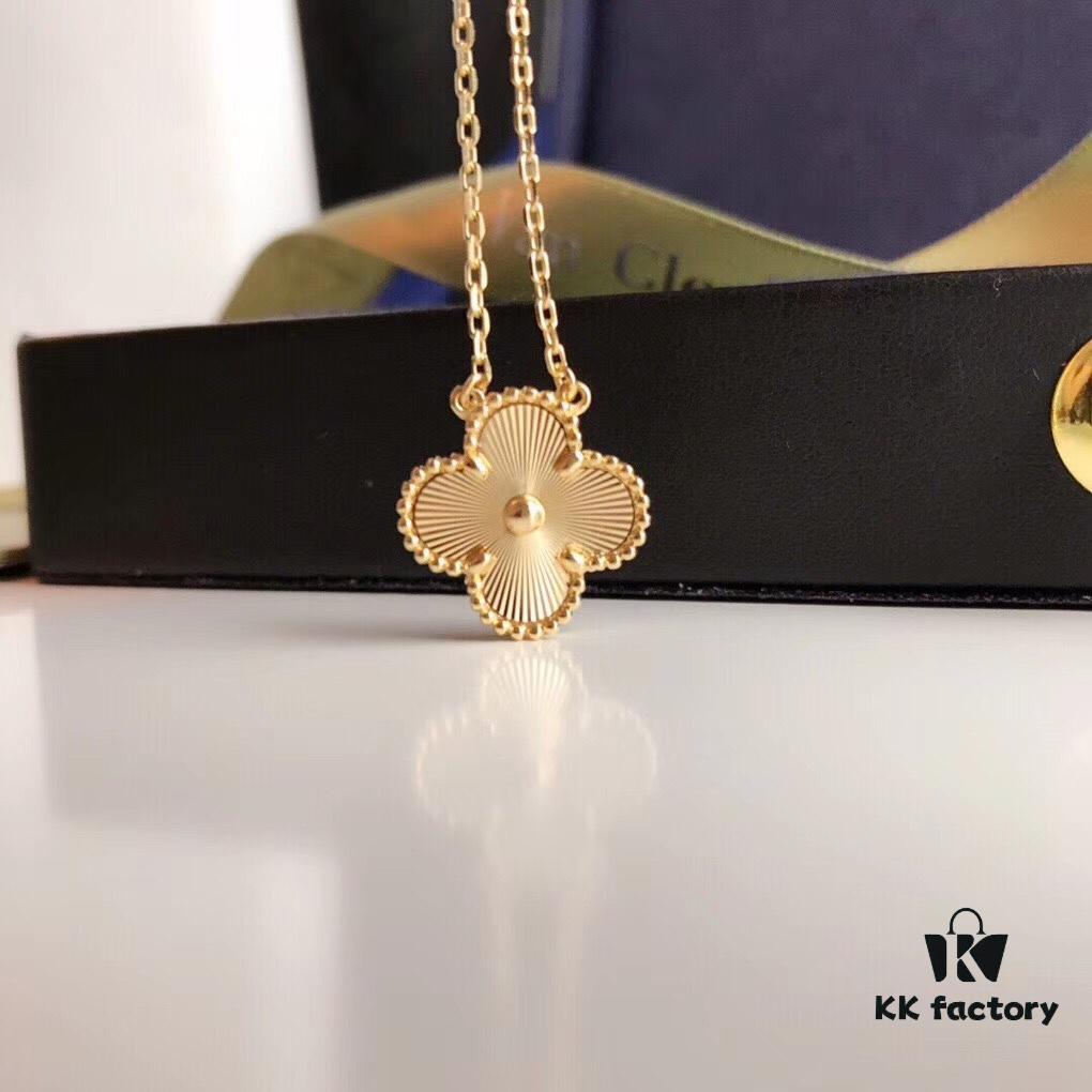 Van Cleef & Arpels VCA 2019 Alhambra Necklace – A Unique Radiant Design with Engine-Engraved Floral Motif, Never Commonly Seen