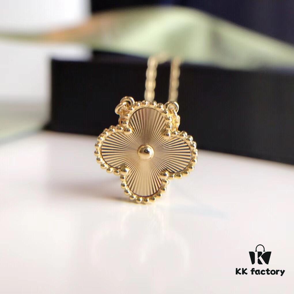 Van Cleef & Arpels VCA 2019 Alhambra Necklace – A Unique Radiant Design with Engine-Engraved Floral Motif, Never Commonly Seen