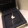 Vca Van Cleef & Arpels Butterfly Series Natural White Shell Bracelet, High-End 925 Sterling Silver with 18K Gold Plating, Elegant and Timeless Design