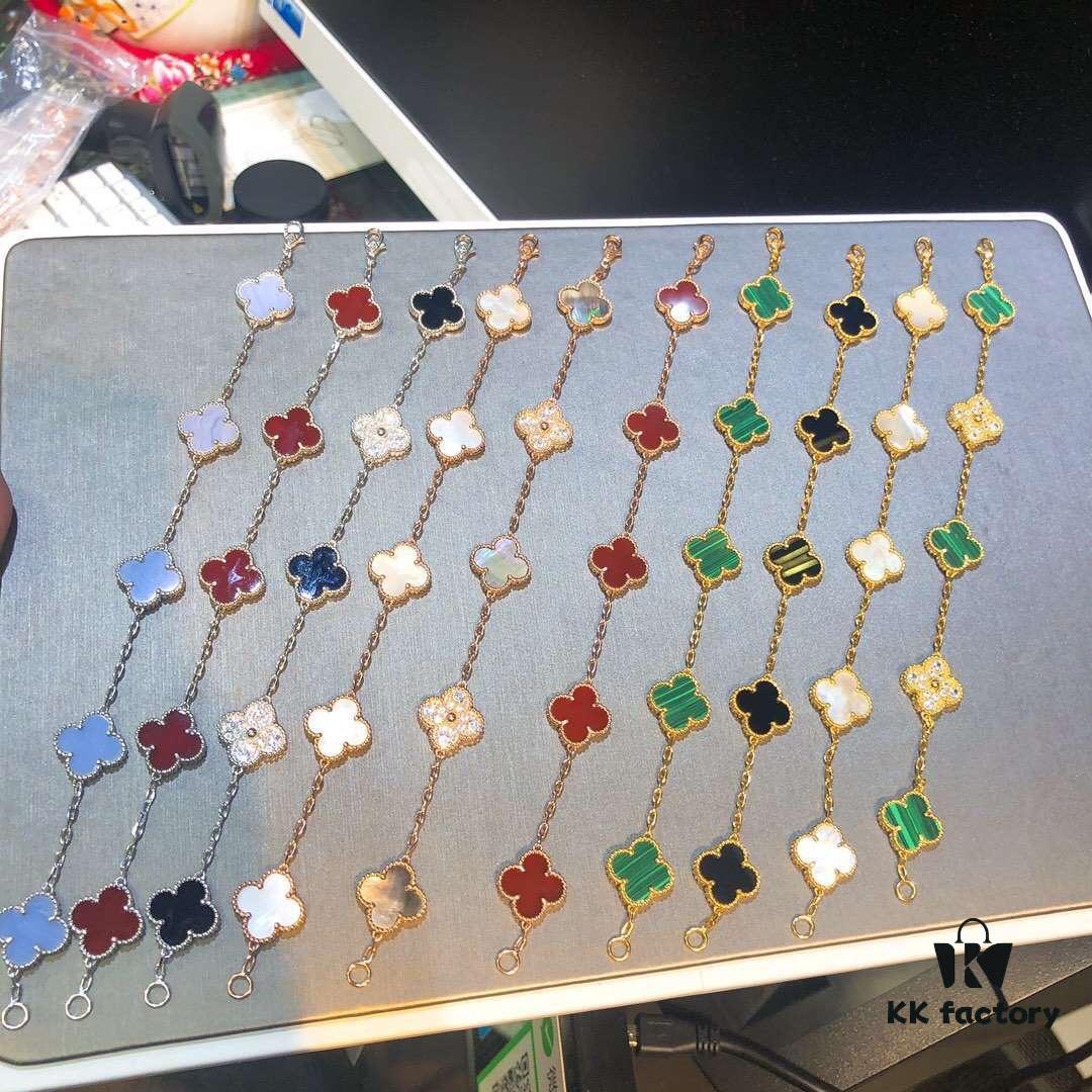 Van Cleef & Arpels VCA Five Braid Bracelet Collection in White Gold, Rose Gold / Yellow Gold