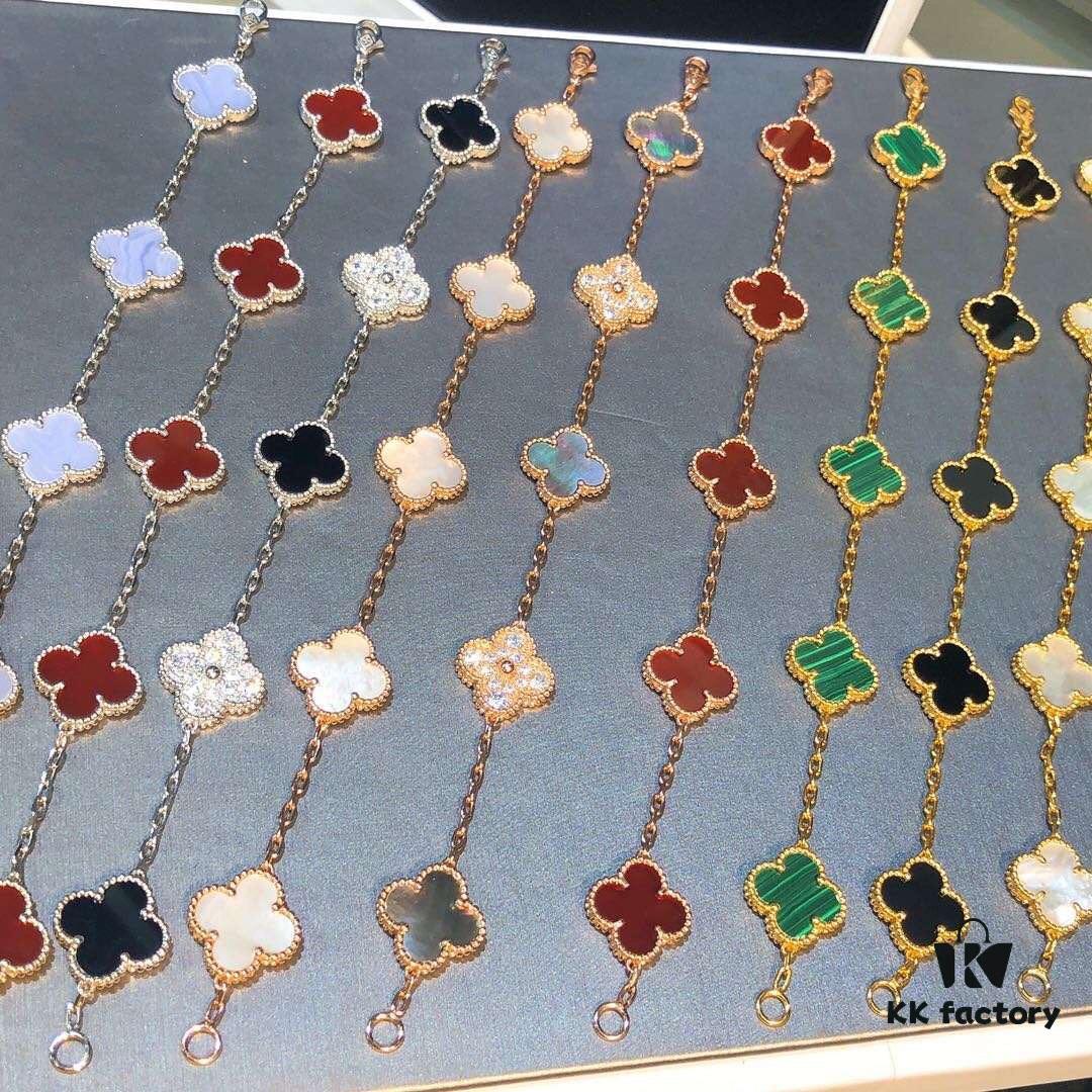 Van Cleef & Arpels VCA Five Braid Bracelet Collection in White Gold, Rose Gold / Yellow Gold