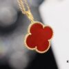 Van Cleef & Arpels VCA Large Four-Leaf Clover Sweater Chain, Sterling Silver with Thick Gold Plating