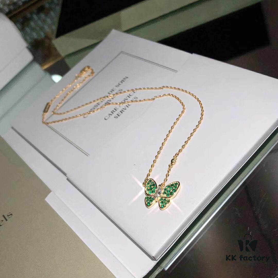 Seiko Version 👼 Van Cleef & Arpels Popular VCA Full Diamond Butterfly Necklace 😍