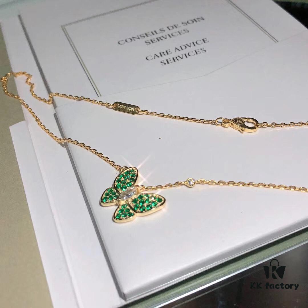 Seiko Version 👼 Van Cleef & Arpels Popular VCA Full Diamond Butterfly Necklace 😍