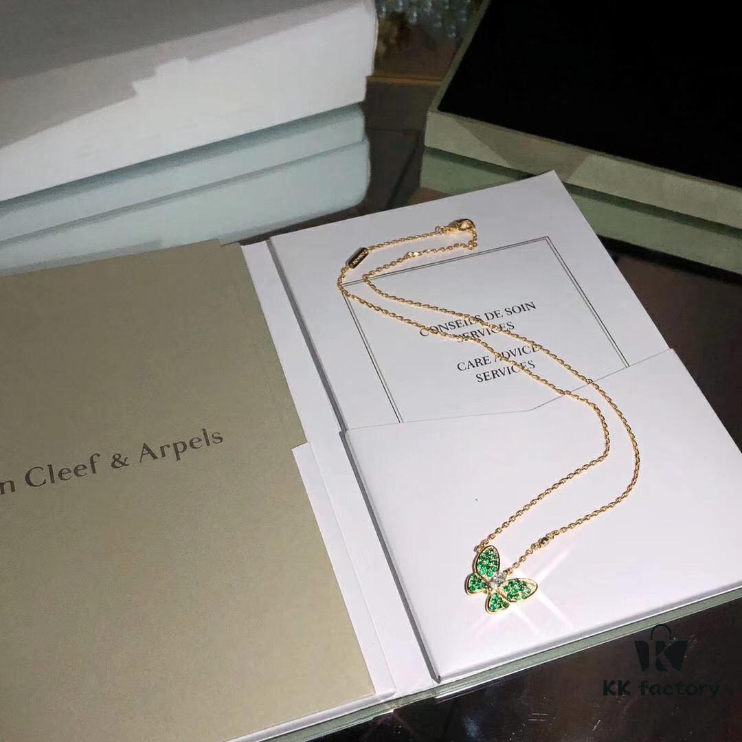 Seiko Version 👼 Van Cleef & Arpels Popular VCA Full Diamond Butterfly Necklace 😍