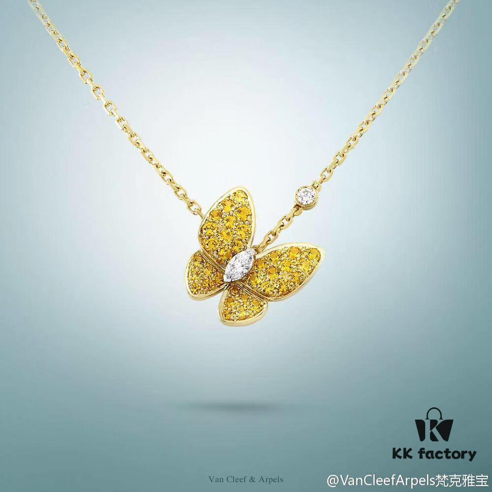 Seiko Version 👼 Van Cleef & Arpels Popular VCA Full Diamond Butterfly Necklace 😍