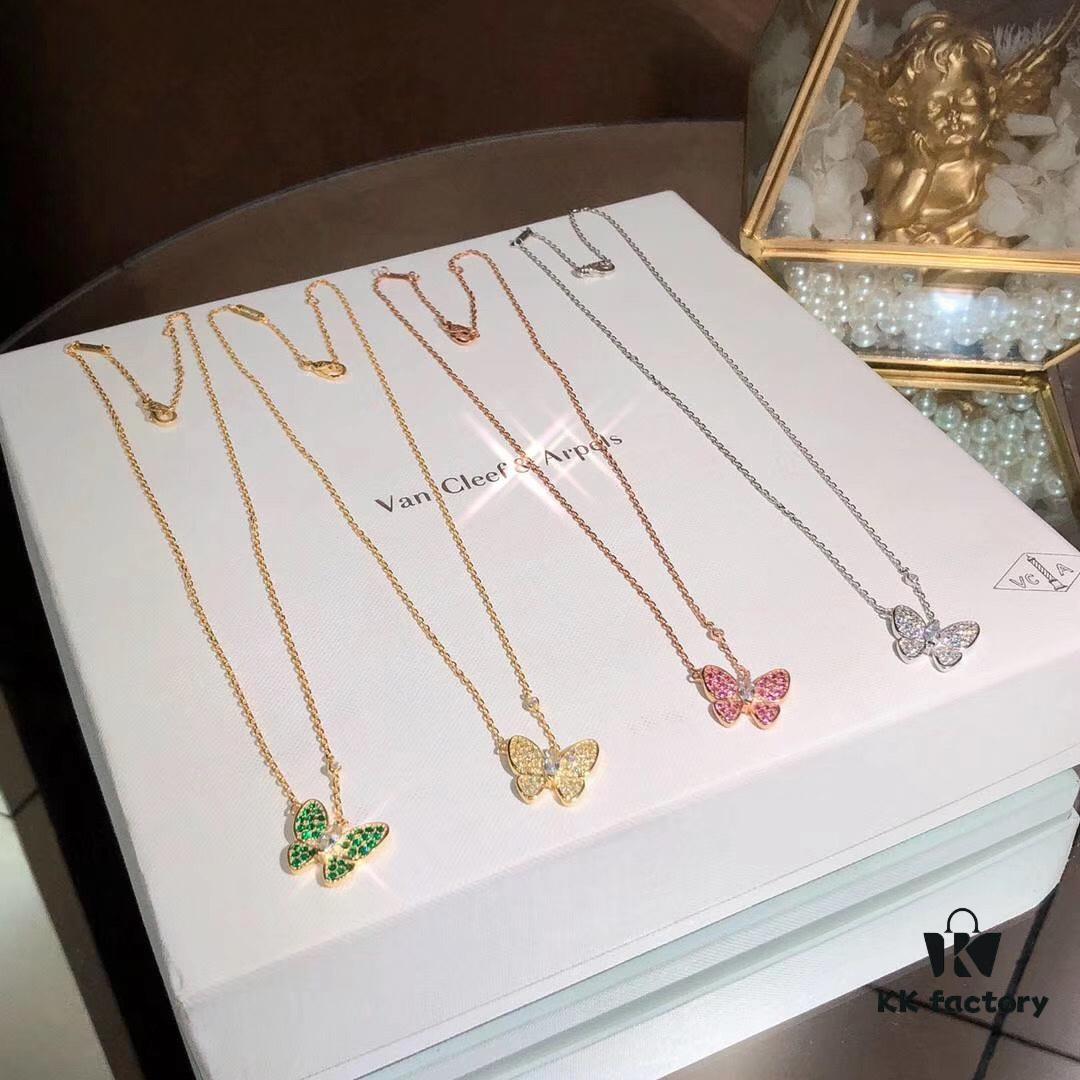 Seiko Version 👼 Van Cleef & Arpels Popular VCA Full Diamond Butterfly Necklace 😍