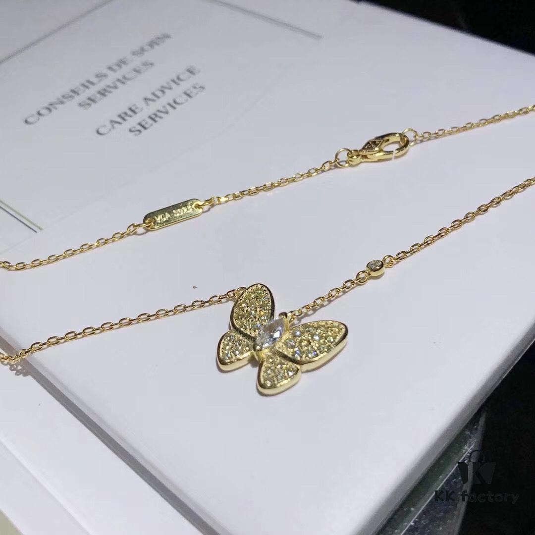 Seiko Version 👼 Van Cleef & Arpels Popular VCA Full Diamond Butterfly Necklace 😍